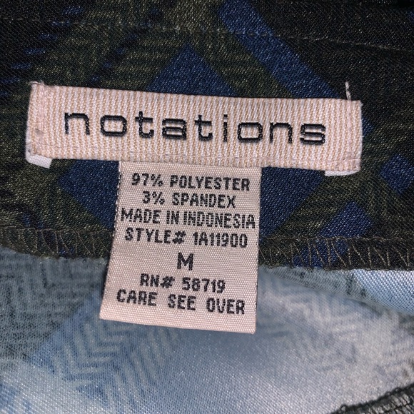 Blue plaid skirt by Notations size M - Picture 3 of 3